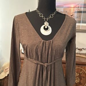 Ann Taylor LOFT Petites Sz 4P Dress Dusty Brown